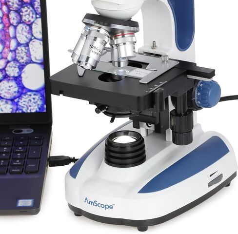 AmScope Exclusive 40X-1000X Advanced Student and Professional Compound Microscope w/Ergonomic Design in Saudi Arabia