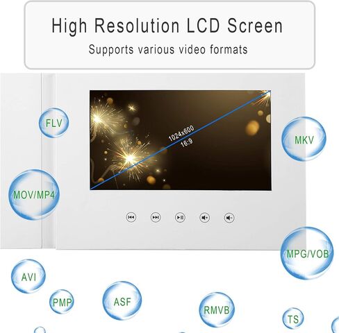 بطاقة معايدة فيديو شخصية | كتاب فيديو قابل للتخصيص مع شاشة HD IPS مقاس 7 بوصات | ذاكرة سعة 4 جيجابايت وبطارية قابلة لإعادة الشحن | مثالي لحفلات الزفاف والمناسبات والرسائل القلبية in Saudi Arabia
