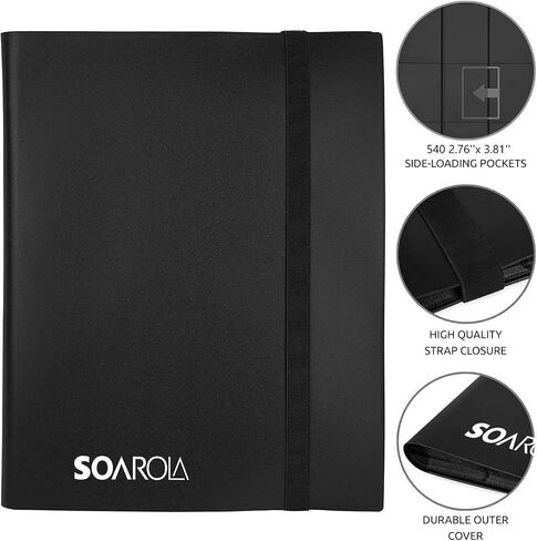 9 Pocket Album Folder, 540 Side Loading Pocket Binder, Kpop Photocard Holder Book, for Fujifilm Instax Mini Camera, Polaroid Camera, Kpop Photos and TCG (Black), ‎SRL-PP540 in Saudi Arabia