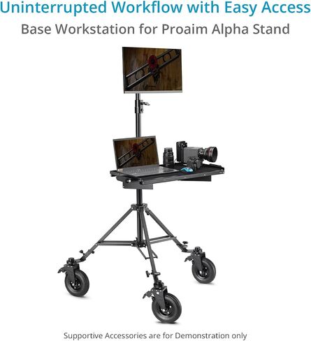 PROAIM Base Workstation for Proaim Alpha Stand. 360° Rotation & Adjustable Sliding. 38 to 50mm Clamping Range. for Laptop & Camera Support Accessories (TP-ALPA-BW) in Saudi Arabia