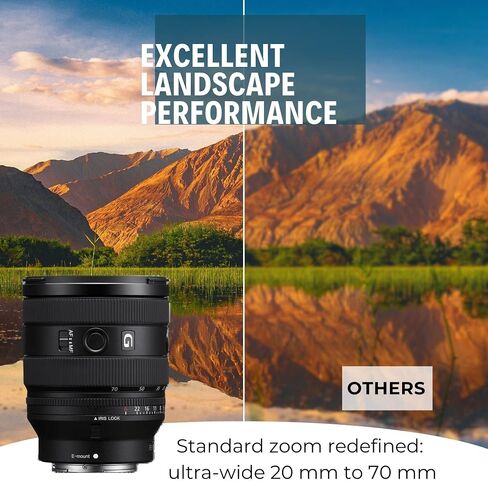 Sony FE 20-70mm F4 G Compact Zoom Lens - Professional Photography Gear with Fast Autofocus - Full-frame E-Mount Bundle with 64GB Memory Card, Editing Software, Camera Case, and Accessories (5 Items) in Saudi Arabia