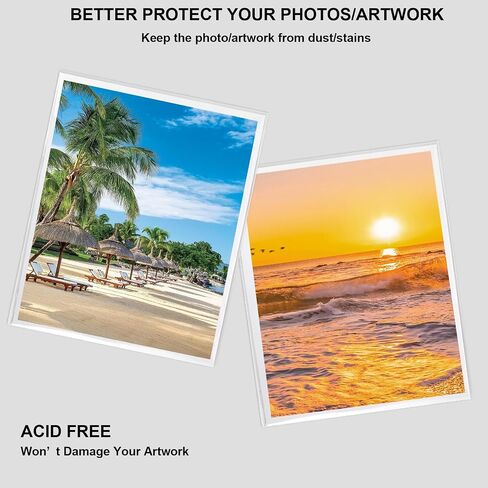 Phiocxem 100 Pack Acid-Free Crystal Clear Sleeves Storage Bags for 12x12 Art Prints/Framing Mat Mattes/Photos/Pictures,OPP Sleeves Storage Bags(Bag Size: 12 2/5"/31.5cmX 12 3/5"/32cm) in Saudi Arabia