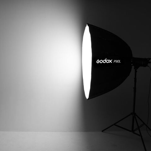 Godox P90L 90cm Portable Deep Parabolic Softbox Bowens Mount Compatible for Studio Flash SK400II SK400 SK300II DP600II DP400II DE300 DE400 and Outdoor Flash AD600 AD600BM in Saudi Arabia