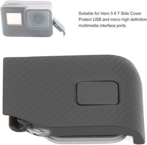 باب جانبي بديل لـ GoPro لـ HERO 5 6 7، غطاء بطارية قابل للإزالة، جزء إصلاح محول منفذ الشحن من النوع C، غطاء جانبي قابل للاستبدال للكاميرا in Saudi Arabia
