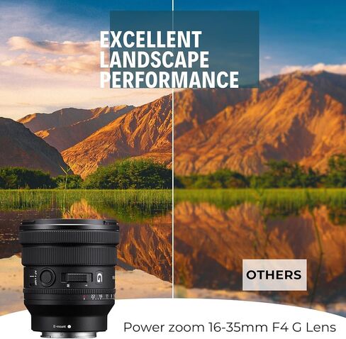 عدسة سوني FE PZ مقاس 16-35 مم F4 G ذات إطار كامل وفتحة ثابتة وزاوية عريضة G - حزمة جودة صورة فائقة مع بطاقة ذاكرة سعة 64 جيجابايت، وبرامج التحرير، وحقيبة الكاميرا، والملحقات (5 عناصر) in Saudi Arabia