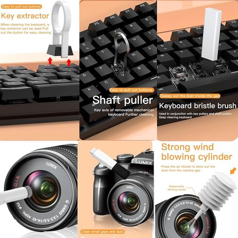 MOTONG Keyboard Screen Brush Cleaning Kit, Mutifunctional Electronic Cleaner Tools Kits for AirPods Laptop Camera Phone PC (White) in Saudi Arabia