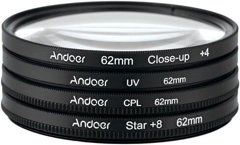 Andoer 67mm CPL+Close-Up+4 +Star 8-Point Filter Circular Filter Kit Circular Polarizer Filter Macro Close-Up Star 8-Point Filter with Bag for Nikon for Canon Pentax Sony DSLR Camera in Saudi Arabia