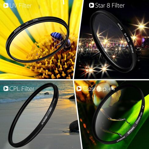 Andoer 67mm CPL+Close-Up+4 +Star 8-Point Filter Circular Filter Kit Circular Polarizer Filter Macro Close-Up Star 8-Point Filter with Bag for Nikon for Canon Pentax Sony DSLR Camera in Saudi Arabia