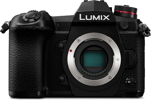 هيكل كاميرا PANASONIC LUMIX G9 بدون مرآة، 20.3 ميجابكسل بالإضافة إلى 80 ميجابكسل وضع عالي الدقة، 5 محاور مزدوجة I.S2، DC-G9KBODY (أسود أمريكي) (متجدد) in Saudi Arabia
