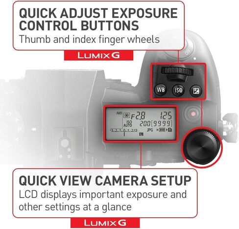 هيكل كاميرا PANASONIC LUMIX G9 بدون مرآة، 20.3 ميجابكسل بالإضافة إلى 80 ميجابكسل وضع عالي الدقة، 5 محاور مزدوجة I.S2، DC-G9KBODY (أسود أمريكي) (متجدد) in Saudi Arabia