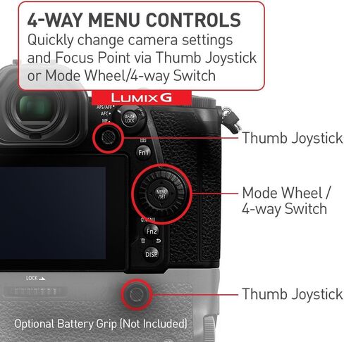 هيكل كاميرا PANASONIC LUMIX G9 بدون مرآة، 20.3 ميجابكسل بالإضافة إلى 80 ميجابكسل وضع عالي الدقة، 5 محاور مزدوجة I.S2، DC-G9KBODY (أسود أمريكي) (متجدد) in Saudi Arabia