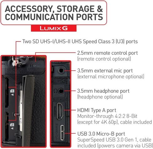 هيكل كاميرا PANASONIC LUMIX G9 بدون مرآة، 20.3 ميجابكسل بالإضافة إلى 80 ميجابكسل وضع عالي الدقة، 5 محاور مزدوجة I.S2، DC-G9KBODY (أسود أمريكي) (متجدد) in Saudi Arabia