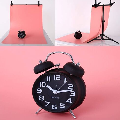 حامل خلفية محمول على شكل حرف T، 5 × 6.56 قدم / 150 × 200 سم قابل للتعديل للصور من PVC مجموعة نظام حامل دعم الخلفية مع حقيبة حمل، 3 مشابك زنبركية للتصوير الفوتوغرافي وحفلات استوديو الفيديو وحفلات الزفاف in Kuwait