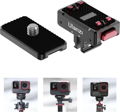 Ulanzi Quick Release Mount for Insta 360, Snap-On Magnetic 2 Prong Mount and 1/4 Thread Mount for Insta360 ACE/ACE PRO/X4/X3 in Saudi Arabia