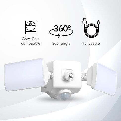 Wasserstein Floodlight واللوحة الشمسية المتوافقة مع Wyze Cam Outdoor/Outdoor V2 وWyze Battery Cam Pro - حل أمان كامل لكاميرا Wyze Outdoor V2/Battery Cam Pro (الكاميرا غير متضمنة) in Kuwait
