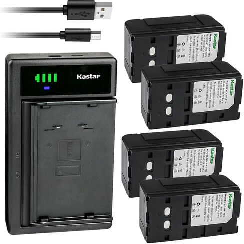 Kastar 2-Pack NP-77H Battery and LTD2 USB Charger Compatible with Sony NP-33 NP-55 NP-55H NP-66 NP-68 NP-77 NP-77H NP-78 NP-90 NP-98 NP-98H NP-99 Battery, Sony CCD Series CCD-EB55 CCD-G100ST CCD-20061 in Saudi Arabia