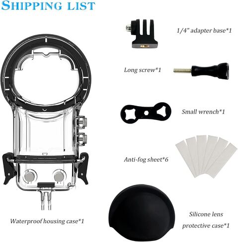 O'woda Diving Case for Insta360 X3, 50M/164FT Waterproof Housing Case Camera Underwater Protective Shell for Insta360 X3 Accessories in Saudi Arabia