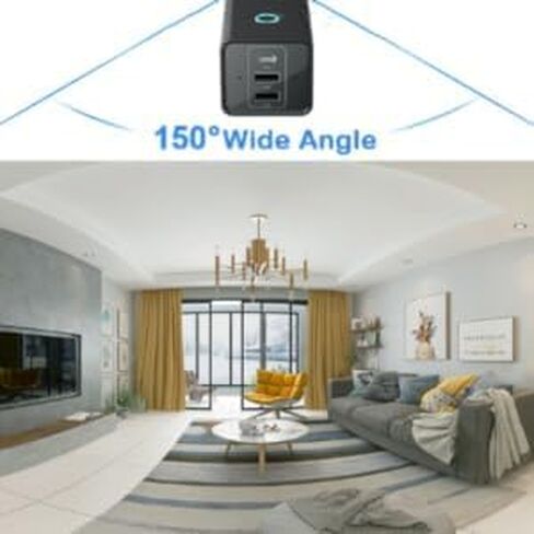 HD 1080P كاميرا خفية كاميرا تجسس واي فاي الجدار منفذ شاحن الكاميرا مربية كام مع الفيديو والكشف عن الحركة كاميرات تجسس صغيرة لأمن المنزل داخلي لا صوت in Kuwait