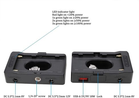 HangTon BP-U 90 60 30 Battery Plate 14.8V Power to BMPCC 4K 6K 6K Pro for Blackmagic Pocket Cinema Camera Sony in Saudi Arabia
