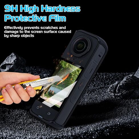 غشاء واقي للشاشة Insta 360 X4 لـ Insta360 X4 مضاد للخدش من الزجاج المقسى شاشة LCD طبقة حماية صلابة 9H (عبوتان) in Kuwait