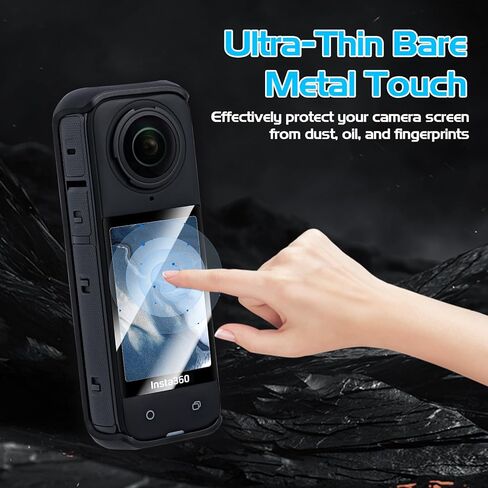 غشاء واقي للشاشة Insta 360 X4 لـ Insta360 X4 مضاد للخدش من الزجاج المقسى شاشة LCD طبقة حماية صلابة 9H (عبوتان) in Kuwait