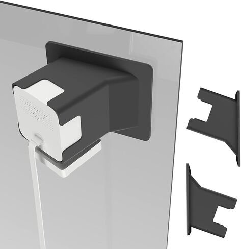 Angled Window Mount for Wyze Cam V4 Cam V3, Turn Wyze Camera into a Window Camera for Outdoor Monitoring Through Glass Use Cam v4 (Black, Pack of 1) in Saudi Arabia