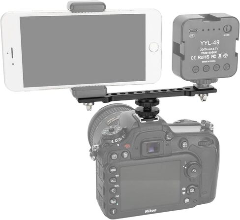 CAMVATE Bar Arm with Dual 1/4"-20 Camera Screw Mount & Shoe Adapter - 3483 in Saudi Arabia