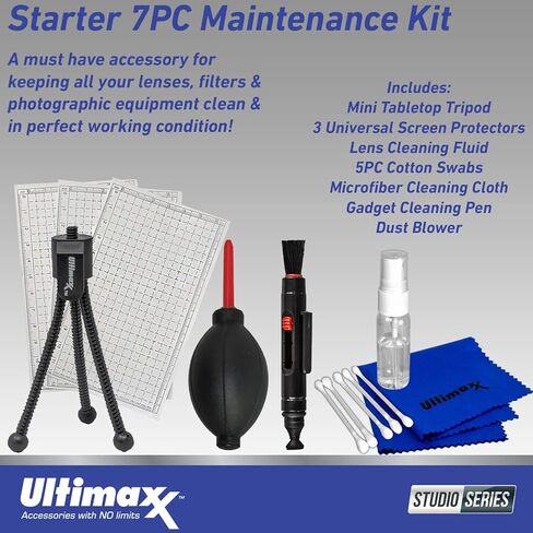 Ultimaxx Essential Canon G70 Camcorder Bundle - Includes: 2X 64GB Ultra Memory Cards, Spare Battery, Ultra-Bright LED Light Kit, Tabletop 6.5" Tripod, Water-Resistant Gadget Bag & More (21pc Bundle) in Saudi Arabia