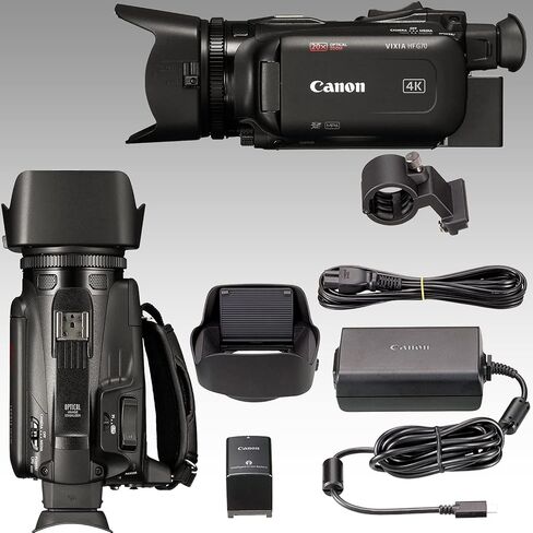 Ultimaxx Essential Canon G70 Camcorder Bundle - Includes: 2X 64GB Ultra Memory Cards, Spare Battery, Ultra-Bright LED Light Kit, Tabletop 6.5" Tripod, Water-Resistant Gadget Bag & More (21pc Bundle) in Saudi Arabia