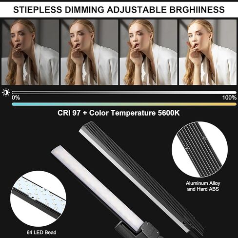 GVM LED Video Light Sticks Photography Light Portable Handheld Wand, Battery Powered Rotatable&Splicable Studio Light Kit for Portrait, YouTube,Outdoor Video in Saudi Arabia