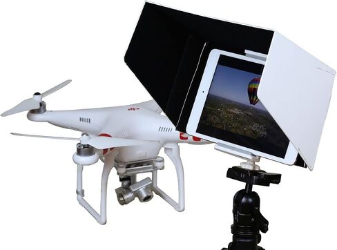 SummitLink 7 Inch Tablet Sun Hood Sun Shade White with Tripod Mount Compatible for all version iPad mini for DJI Phantom 4 3 Professional Advanced DJI Inspire 1 DJI Phantom 2 Vision+ FC40 Transmitter in Saudi Arabia