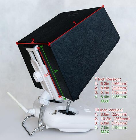 SummitLink 7 Inch Tablet Sun Hood Sun Shade White with Tripod Mount Compatible for all version iPad mini for DJI Phantom 4 3 Professional Advanced DJI Inspire 1 DJI Phantom 2 Vision+ FC40 Transmitter in Saudi Arabia