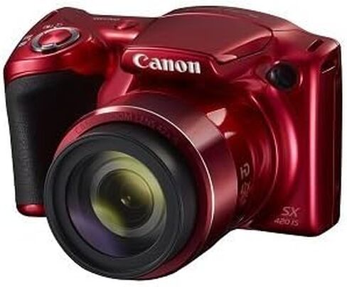 كاميرا Canon PowerShot SX420 الرقمية مع زووم بصري 42x - مع تمكين Wi-Fi وNFC (أحمر) (متجدد) in Saudi Arabia
