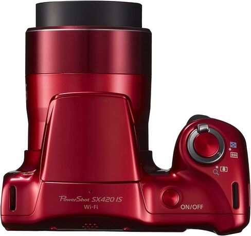كاميرا Canon PowerShot SX420 الرقمية مع زووم بصري 42x - مع تمكين Wi-Fi وNFC (أحمر) (متجدد) in Saudi Arabia