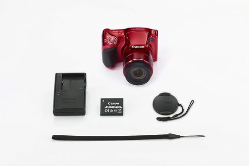 كاميرا Canon PowerShot SX420 الرقمية مع زووم بصري 42x - مع تمكين Wi-Fi وNFC (أحمر) (متجدد) in Saudi Arabia