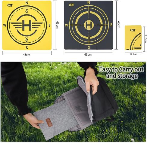 CQT Drone Landing Pad Universal Waterproof Weighted Portable Fast-Foldable Helipad Launch for DJI Mavic 3 Pro/Mini 2 SE/Air 2 2S/Mini 3 4 Pro/Mavic 2/Holy Stone/FPV/Avata/RC Quadcopters Accessories in Saudi Arabia