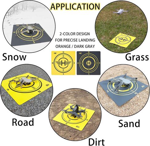 CQT Drone Landing Pad Universal Waterproof Weighted Portable Fast-Foldable Helipad Launch for DJI Mavic 3 Pro/Mini 2 SE/Air 2 2S/Mini 3 4 Pro/Mavic 2/Holy Stone/FPV/Avata/RC Quadcopters Accessories in Saudi Arabia