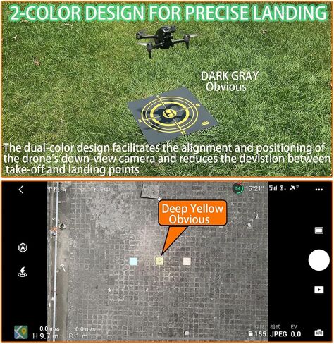 CQT Drone Landing Pad Universal Waterproof Weighted Portable Fast-Foldable Helipad Launch for DJI Mavic 3 Pro/Mini 2 SE/Air 2 2S/Mini 3 4 Pro/Mavic 2/Holy Stone/FPV/Avata/RC Quadcopters Accessories in Saudi Arabia