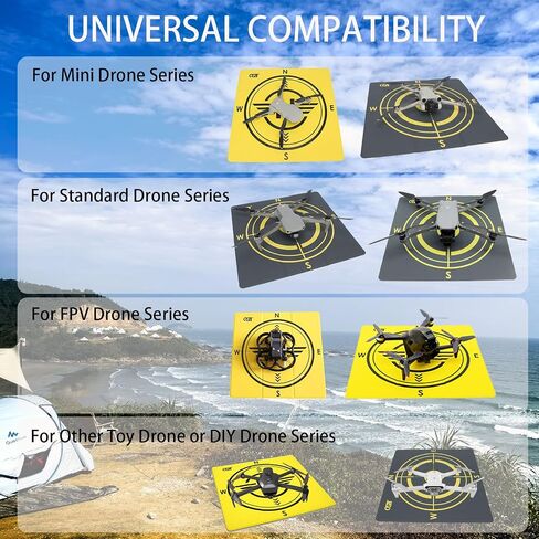 CQT Drone Landing Pad Universal Waterproof Weighted Portable Fast-Foldable Helipad Launch for DJI Mavic 3 Pro/Mini 2 SE/Air 2 2S/Mini 3 4 Pro/Mavic 2/Holy Stone/FPV/Avata/RC Quadcopters Accessories in Saudi Arabia