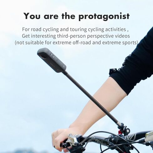 عصا سيلفي للدراجة T1-B من سيسكي T1-B، حامل مقود رؤية الشخص الثالث، متوافق مع insta360 X4 X3 X2 RS GoPro Max 360 ملحقات كاميرا الحركة الرياضية البانورامية، ألياف الكربون وسبائك الألومنيوم in Kuwait
