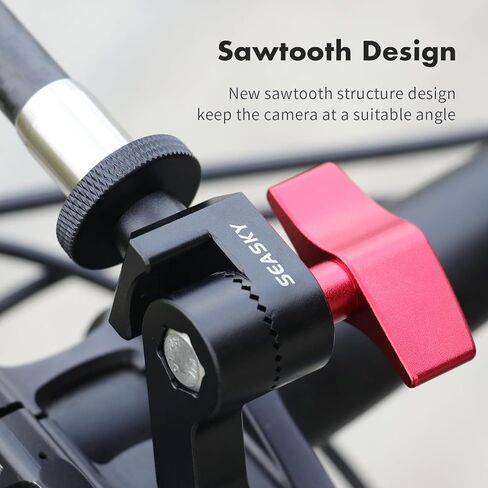 عصا سيلفي للدراجة T1-B من سيسكي T1-B، حامل مقود رؤية الشخص الثالث، متوافق مع insta360 X4 X3 X2 RS GoPro Max 360 ملحقات كاميرا الحركة الرياضية البانورامية، ألياف الكربون وسبائك الألومنيوم in Kuwait