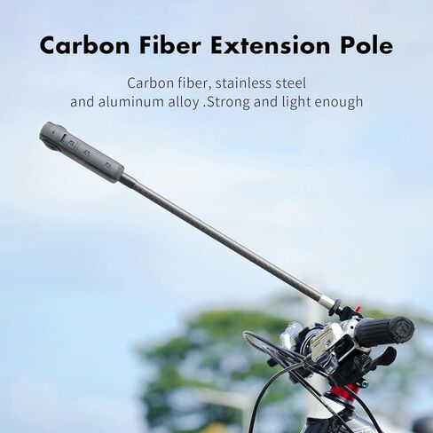 عصا سيلفي للدراجة T1-B من سيسكي T1-B، حامل مقود رؤية الشخص الثالث، متوافق مع insta360 X4 X3 X2 RS GoPro Max 360 ملحقات كاميرا الحركة الرياضية البانورامية، ألياف الكربون وسبائك الألومنيوم in Kuwait