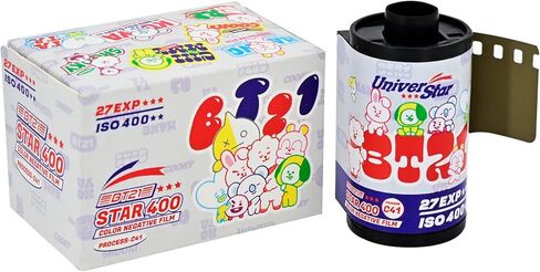 BT21 Star 400 35MM Color Negative Film 27EXP، ISO400، 135، سينمائي، نمط الصور المتحركة، عملية C41 in Kuwait