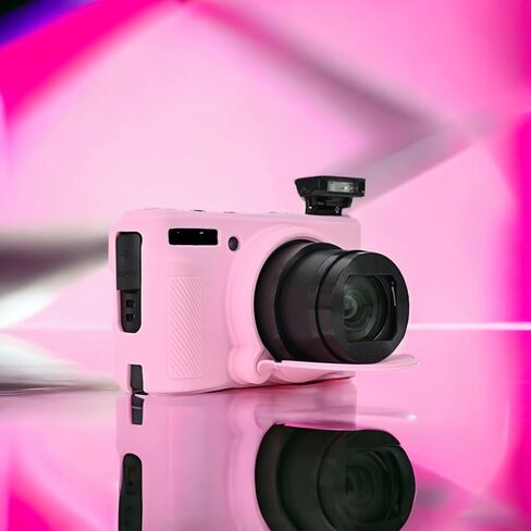 حافظة كاميرا سيليكون SX740 غطاء مطاطي لكاميرات Canon PowerShot SX740 SX730 HS ملحقات كاميرات الجسم مع حبل رقبة اليد in Kuwait