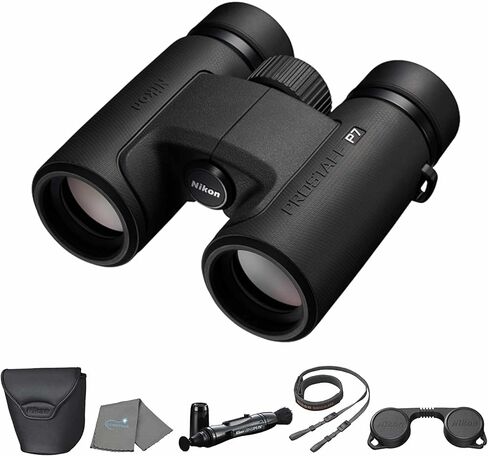 Nikon Prostaff P3 10x42 (16777) Black Binoculars Bundle with Lens Pen, and Cloth - High Powered Compact Adult Binoculars for Hunting, Bird Watching, and Hiking Essentials, Zoom Lightweight Travel in Saudi Arabia