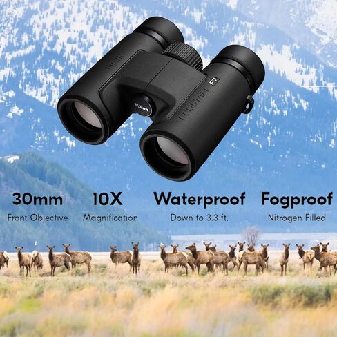 Nikon Prostaff P3 10x42 (16777) Black Binoculars Bundle with Lens Pen, and Cloth - High Powered Compact Adult Binoculars for Hunting, Bird Watching, and Hiking Essentials, Zoom Lightweight Travel in Saudi Arabia