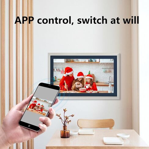 إطار صور رقمي واي فاي مقاس 21.5 بوصة - إطار صور رقمي كبير بدقة 1920x1080 FHD، إطار صور إلكتروني ذكي مع تدوير تلقائي، مستشعر للضوء، مشاركة الصور ومقاطع الفيديو عبر التطبيق، هدية للعائلات والأصدقاء in Kuwait