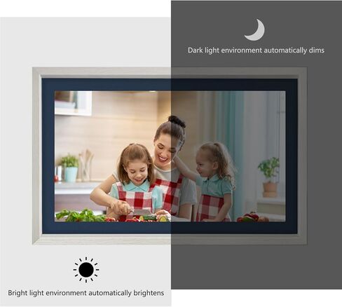 إطار صور رقمي واي فاي مقاس 21.5 بوصة - إطار صور رقمي كبير بدقة 1920x1080 FHD، إطار صور إلكتروني ذكي مع تدوير تلقائي، مستشعر للضوء، مشاركة الصور ومقاطع الفيديو عبر التطبيق، هدية للعائلات والأصدقاء in Kuwait