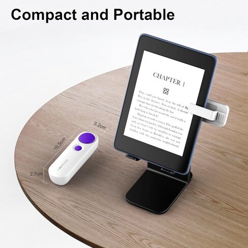 جهاز التحكم عن بعد بتردد الراديو لجهاز Kindle iPad iPhone Android الهاتف/الكمبيوتر اللوحي قراءة الكتب الإلكترونية والروايات المصورة، كاميرا الصور تسجيل المشغلات عن بعد (أبيض + أرجواني) in Saudi Arabia