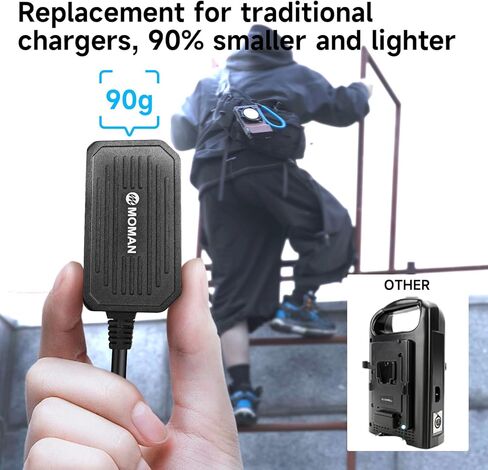 Moman PD100 D-Tap إلى USB-C 100W محول شحن سريع ومصدر طاقة، شحن وتفريغ ثنائي الاتجاه لبطارية V-Mount، كاميرا الهاتف الذكي والكمبيوتر المحمول والكمبيوتر اللوحي in Kuwait